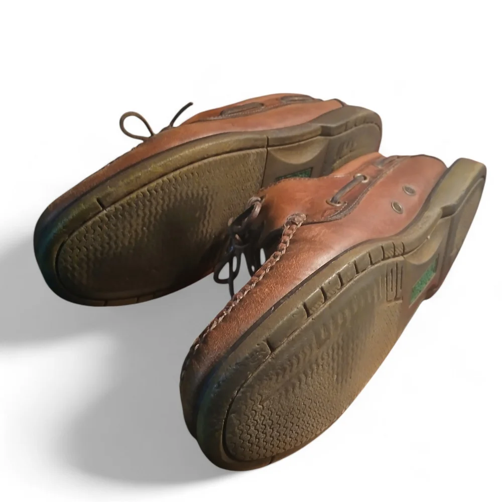 L.L. Bean Men's Size 10 Classic Brown Leather Boat Shoes
